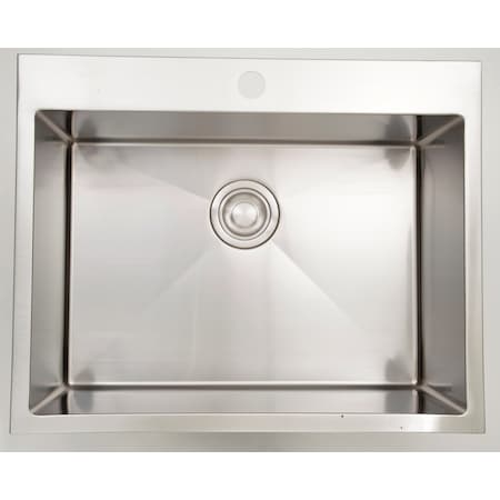 AMERICAN IMAGINATIONS Kitchen Sink, 1 Hole Mount, Stainless Steel Finish AI-27539
